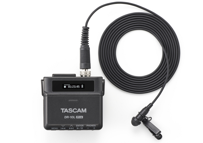 TASCAM DR-10L Pro 現(xiàn)場錄音機和領(lǐng)夾式話筒