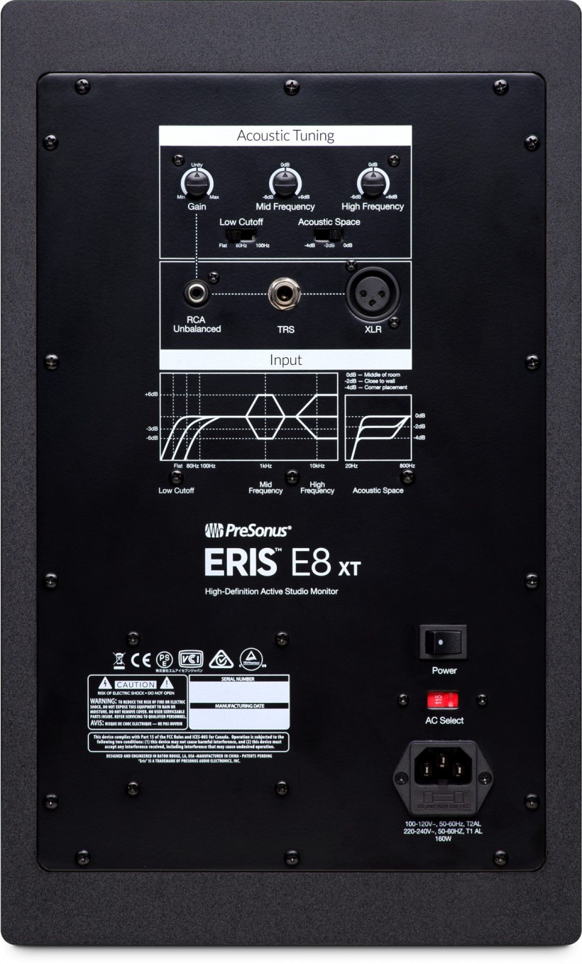 PreSonus 升級(jí)前置導(dǎo)向孔的 Eris 系列近場(chǎng)監(jiān)聽(tīng)音箱到 E5 XT 和 E8 XT