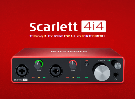 讓你全部的樂(lè)器錄制達(dá)到錄音棚水準(zhǔn)：FOCUSRITE 第三代 SCARLETT 4I4 音頻接口